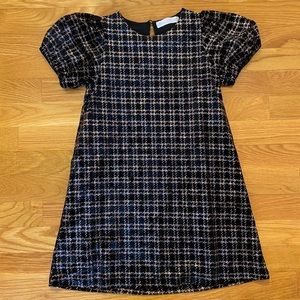 Zara Black Velvet with Rosegold Lurex